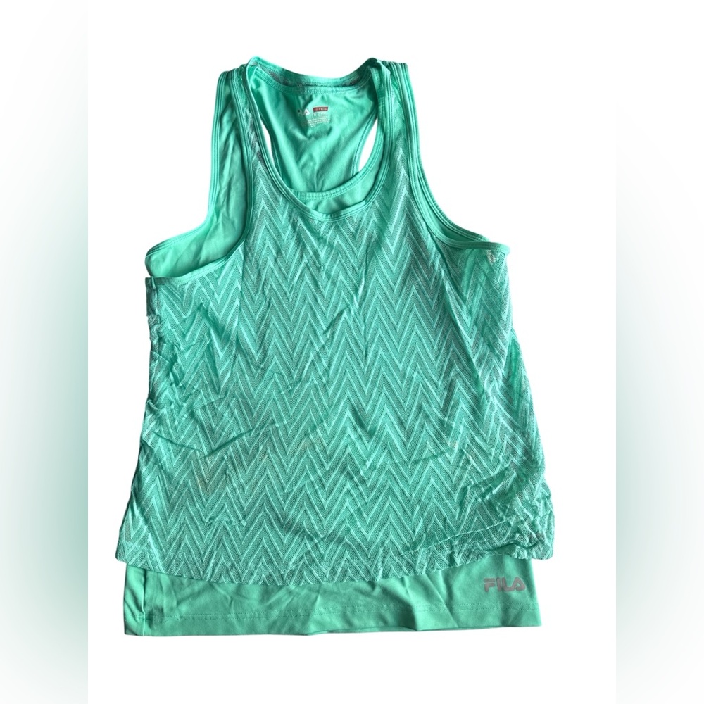 Fila Sport Women's Teal Chevron Tank Top